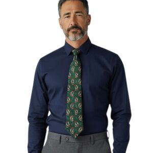 Vintage Tommy Hilfiger Green Silk Nautical Anchor Neck Tie